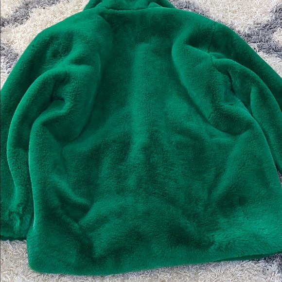 Warm green teddy coat nwot - Picture 9 of 9